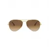 Ray-Ban RB3689 Aviator Sonnenbrille Goldener Rahmen Braune Verlaufsgläser 58/14/140 mm