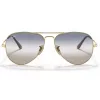 Ray-Ban RB3689 Aviator Sonnenbrille Gold Grün Verlauf 58mm Unisex