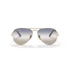 Ray-Ban RB3689 Aviator Titanium Sonnenbrille Gold Rahmen Grün G-15 Glas 58mm