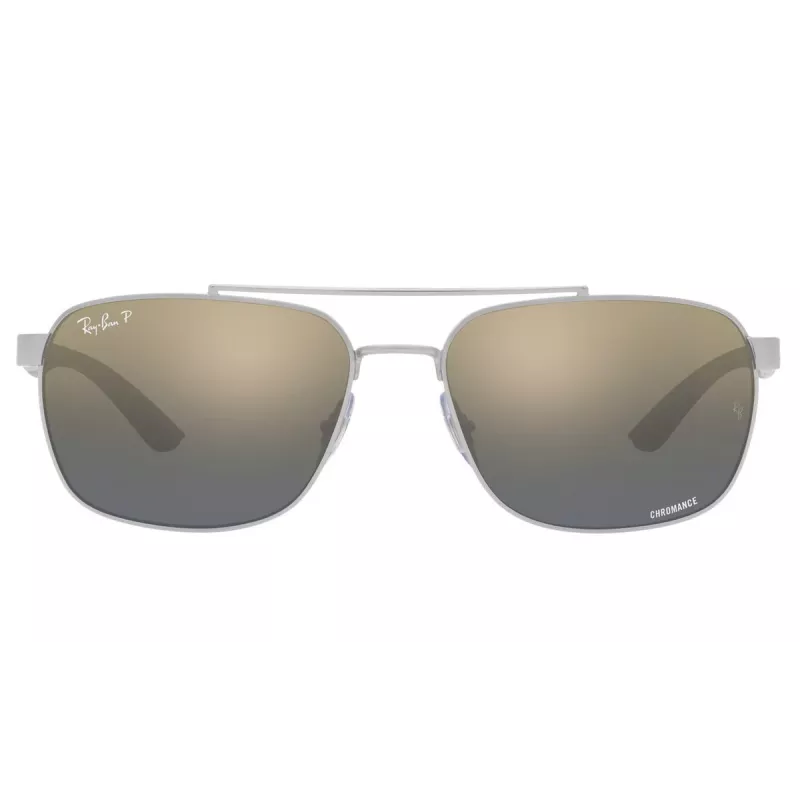 Ray-Ban RB3701003J059 Herren-Sonnenbrille Gold Metallrahmen Grün/Blau Verlaufsglas 59mm