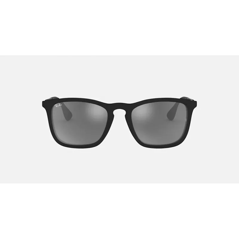 Ray-Ban RB4187F60756G Chris Sonnenbrille Damen 54/18/145 mm Matt Havana Grün Silber Spiegel