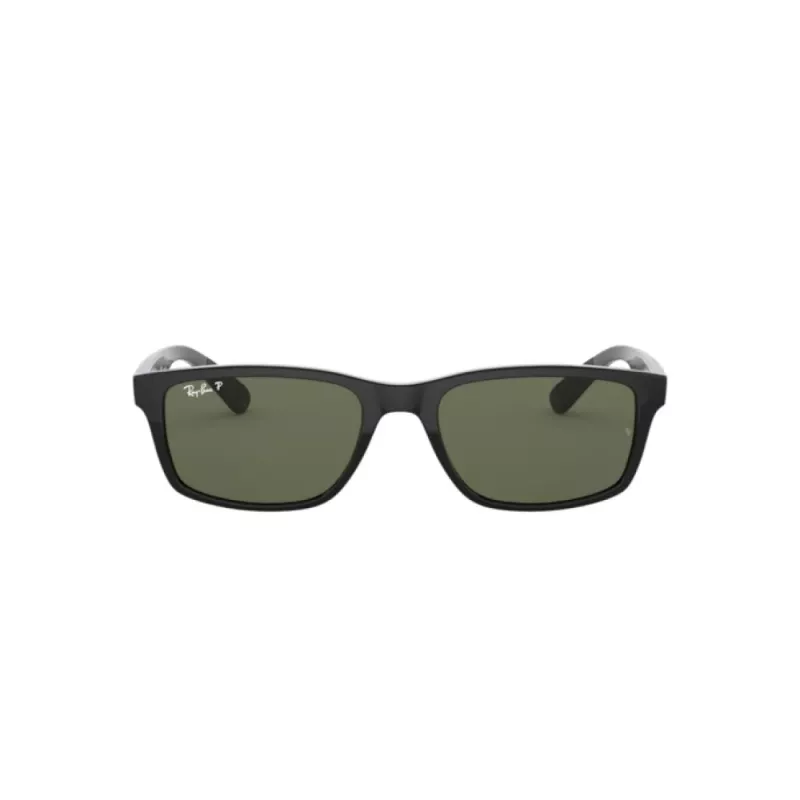 Ray-Ban RB42346019A58 Herren eckige polarisierte Sonnenbrille - Schwarz/Grün 58/14/140 mm