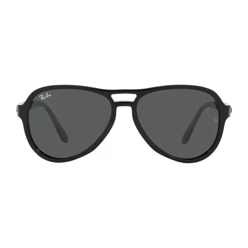 Ray-Ban RB4355601B158 Unisex-Sonnenbrille, polierter schwarzer Rahmen, G-15 grüne Gläser, 58/15/140 mm