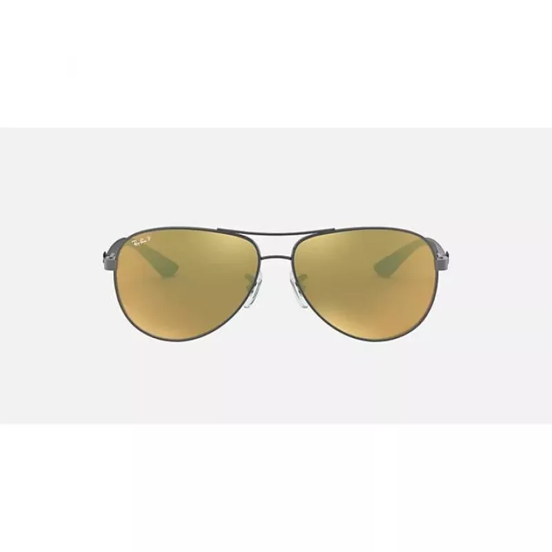 Ray-Ban RB8313 Chromance Aviator Sonnenbrille Gunmetal Green Mirror Polarisiert 61mm
