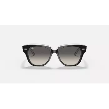 Ray-Ban RB9186S Kinder-Sonnenbrille 711611 Transparenter blauer Rahmen Grauer Verlaufsglas 46mm
