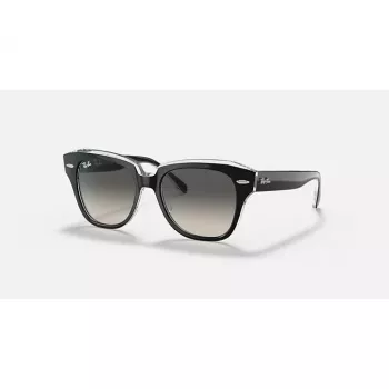 Ray-Ban RB9186S Kinder-Sonnenbrille 711611 Transparenter blauer Rahmen Grauer Verlaufsglas 46mm