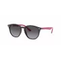 Ray-Ban RJ9070S70218G Kinder-Sonnenbrille, Transparent Grau, Quadratisch, 46 mm