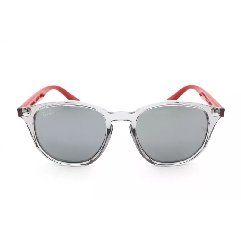 Ray-Ban RJ9070S70636G Kinder-Sonnenbrille Transparent Grauer Propionat-Rahmen Hellblau Verlaufsglas 46mm