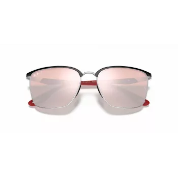 Ray-Ban Unisex RB3673MF060H2 Geometrische Gold-Sonnenbrille mit dunkelblauen Gläsern, 56 mm
