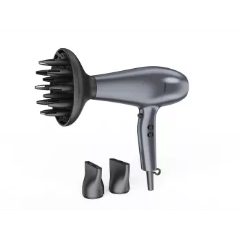 Ray Battler RB 0911 Haartrockner HD-0911 - 2000W Ionen Keramik mit Kaltluftstoß, Schwarz