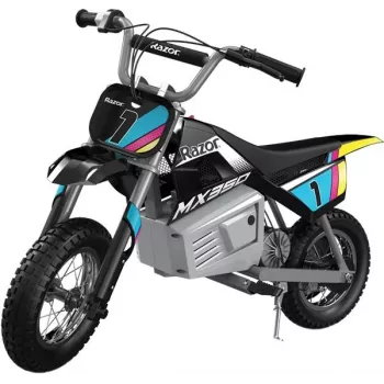 Razor MX350 Elektro-Dirtbike mit Aufklebern, Schwarz