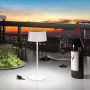 RealPower LED Solar Tischleuchte dimmbar mit Akku, Weiß