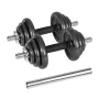 REBEL ACTIVE Verstellbare Kurzhanteln im Koffer 20 kg mit Stange