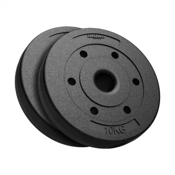 REBEL ACTIVE Bitumen-Gewichtsset 2x10kg, 51mm Loch - für Olympia-Hantelstangen