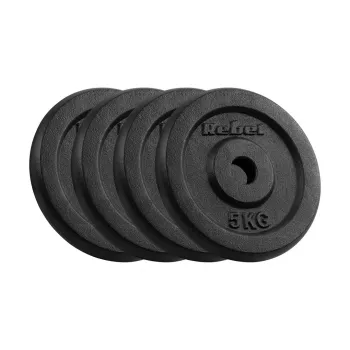 REBEL ACTIVE Gusseisen Gewichtsset 4x5kg, Bohrung 31mm, Classic Disc