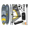 REBEL ACTIVE aufblasbares Stand-Up-Paddleboard mit Windsurf-Rig, 305x76x15 cm, Komplettset mit Paddel, Pumpe, Leash, Rucksack