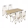 Rebel Active RBA-5600 Camping-Set – Tisch und 4 Stühle, Aluminiumrahmen, klappbar, blau