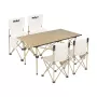 Rebel Active RBA-5600 Camping-Set – Tisch und 4 Stühle, Aluminiumrahmen, klappbar, blau