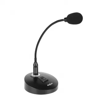 REBEL MH-805 Flexibles Nackenmikrofon 40cm Schwarz Omnidirektionaler Kondensator-Desktop-Mikrofon mit 3,5-mm-Klinke