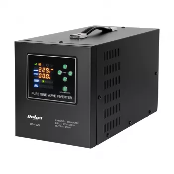 Rebel POWER-1500-LFP4 Notstromversorgung – Reiner Sinus-Wechselrichter mit 12V-Ladefunktion, 230V, 1500VA/1050W