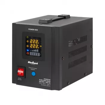Rebel POWER-500 USV - Reiner Sinus-Wechselrichter mit Ladegerät 12V 230V 500VA/300W