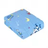 REBEL Premium Gewichtsdecke für Kinder, Baumwolle, Kosmos-Muster, 100x150 cm, 5 kg