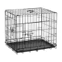 REBEL RA-1201 Faltbarer Metall-Hundekäfig, Mittel 61x46x51 cm, Schwarz