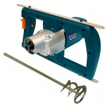 REBIR Mixer EM-1450E 1450W Elektrischer Rührquirl mit variabler Drehzahl, Sanftanlauf, M14-Gewinde, 140 mm max. Rührquirl, ergonomischer D-Griff, doppelt isoliert
