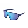 Red Bull Spect Daft Fahrradbrille - blauer Rahmen, Smoke/Blue Mirror-Glas, UV400, TR90, Wechselglas