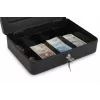 RED EAGLE BOX-300 Metall-Geldkassette mit Schlüsselschloss, Schwarz, Stahl