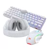 REDRAGON 3-in-1 Kabelgebundenes Gaming-Set - Tastatur, Maus, Headset - Weiß