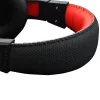 REDRAGON ARES Over-Ear Kabelgebundenes Gaming-Headset mit rotem LED, omnidirektionalem Bügelmikrofon, 40-mm-Treibern, 3,5-mm-Klinke, Schwarz