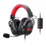 REDRAGON AURORA Over-Ear Gaming-Headset mit 50-mm-Treibern, RGB-LED, abnehmbarem Mikrofon - Schwarz