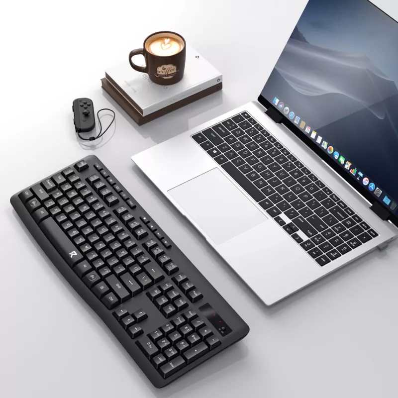 Redragon BK-7367 Full-size Ergonomische Kabellose Membran-Bürotastatur - Schwarz