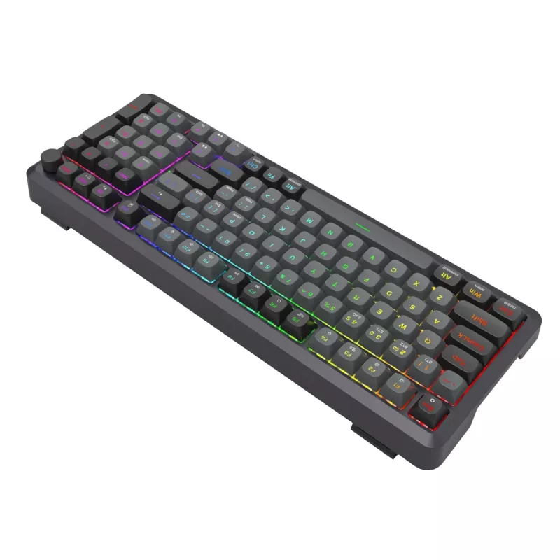 Redragon BRAGI PRO K688 98+1 Gasket Wireless Mechanische Tastatur (Triple Mode, RGB, Hot-Swappable, Cream Linear Switches)