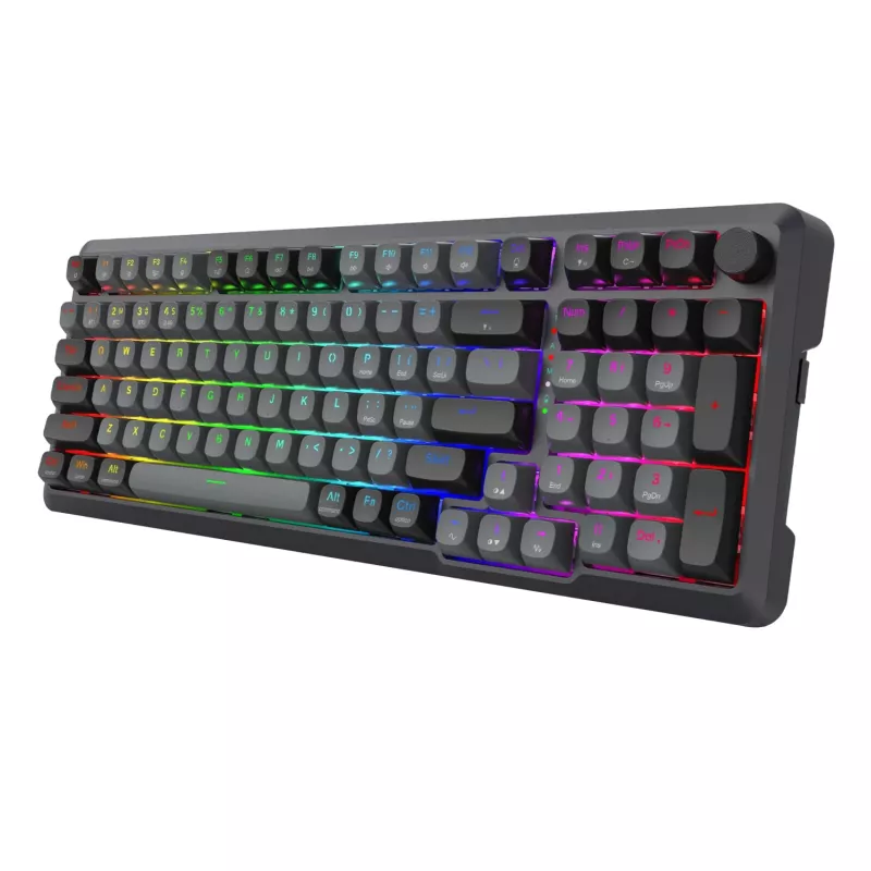 Redragon BRAGI PRO K688 98+1 Gasket Wireless Mechanische Tastatur (Triple Mode, RGB, Hot-Swappable, Cream Linear Switches)