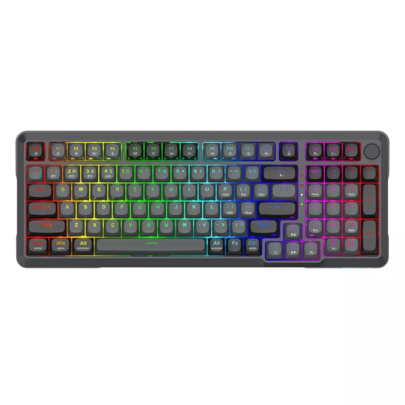 Redragon BRAGI PRO K688 98+1 Gasket Wireless Mechanische Tastatur (Triple Mode, RGB, Hot-Swappable, Cream Linear Switches)