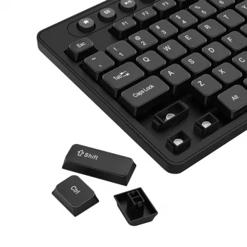 Redragon BS-7094 Kabelloses Tastatur- und Maus-Set - 2,4 GHz, Full-Size, Spritzwassergeschützt, Verstellbare DPI, Schwarz