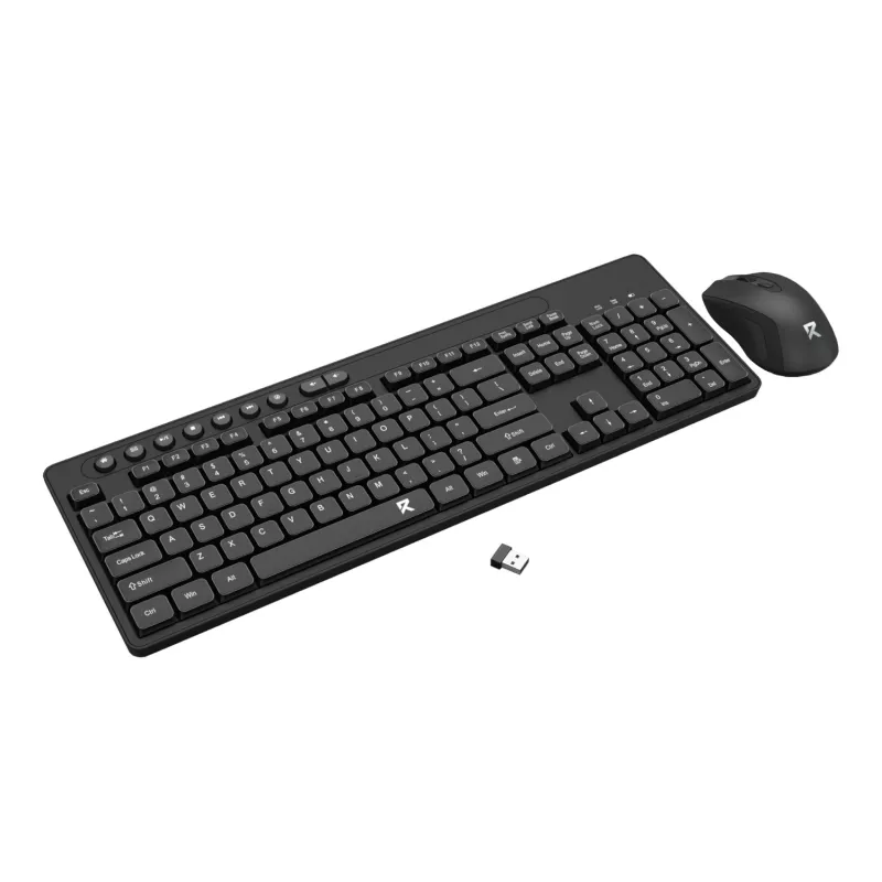 Redragon BS-7094 Kabelloses Tastatur- und Maus-Set - 2,4 GHz, Full-Size, Spritzwassergeschützt, Verstellbare DPI, Schwarz