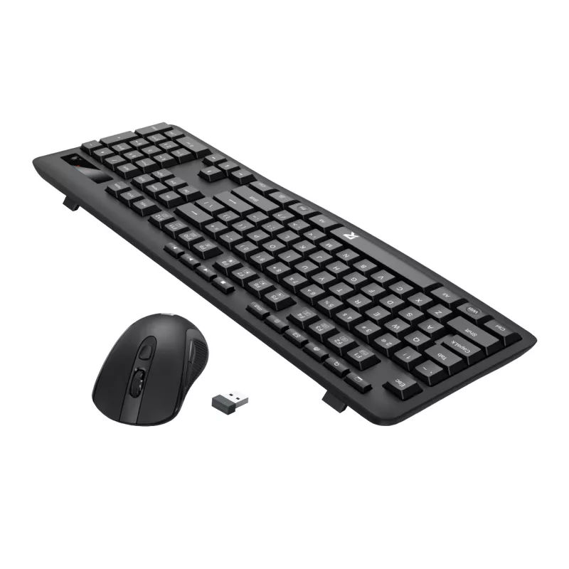 Redragon BS-7367-A Kabellose Tastatur-Maus-Kombination - Schwarz, Full-Size-Membran, 2,4 GHz, verstellbare DPI