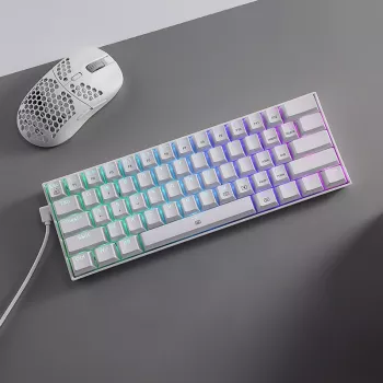 REDRAGON DRAGONBORN Kabelgebundene Mechanische Tastatur RGB 67-Tasten Design - Weiß