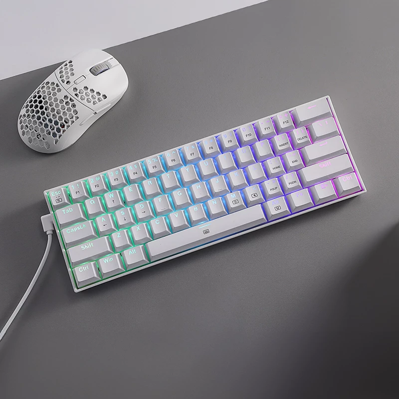REDRAGON DRAGONBORN Kabelgebundene Mechanische Tastatur RGB 67-Tasten Design - Weiß