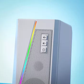 Redragon GS20W ANVIL 3W 2.0 RGB Stereo Desktop PC Lautsprecher - Weiß