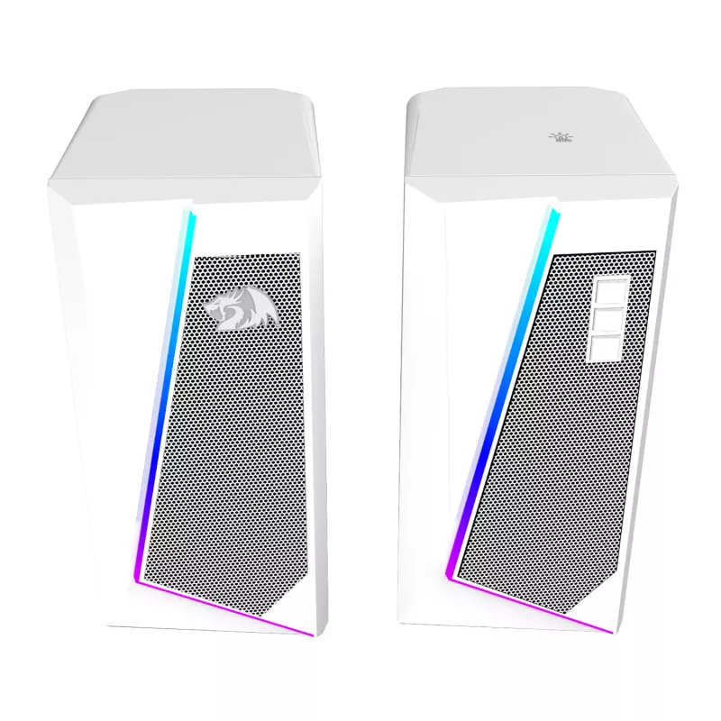 Redragon GS20W ANVIL 3W 2.0 RGB Stereo Desktop PC Lautsprecher - Weiß