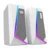 Redragon GS20W ANVIL 3W 2.0 RGB Stereo Desktop PC Lautsprecher - Weiß