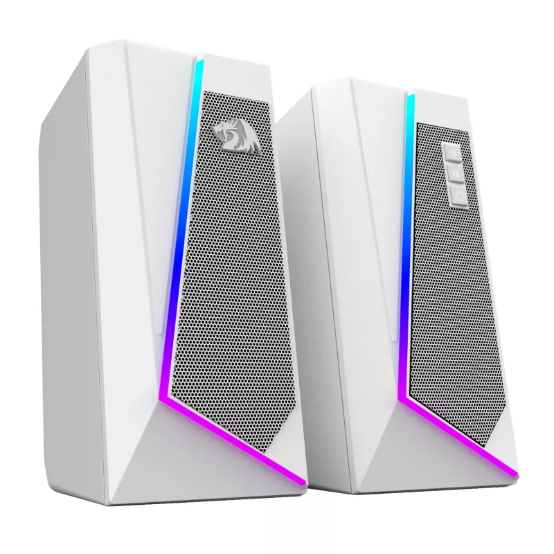 Redragon GS20W ANVIL 3W 2.0 RGB Stereo Desktop PC Lautsprecher - Weiß