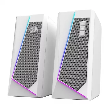 Redragon GS20W ANVIL 3W 2.0 RGB Stereo Desktop PC Lautsprecher - Weiß