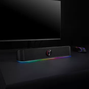 Redragon GS560 Adiemus 2.0 RGB USB/Aux Gaming-Soundbar - Schwarz