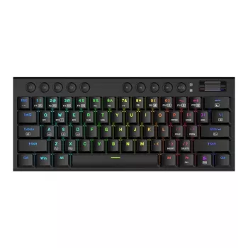 REDRAGON Horus Mini Pro 61-Tasten Tri-Mode kabellose RGB Low Profile mechanische Gaming-Tastatur - Schwarz (Red Switch)