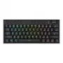 REDRAGON Horus Mini Pro 61-Tasten Tri-Mode kabellose RGB Low Profile mechanische Gaming-Tastatur - Schwarz (Red Switch)